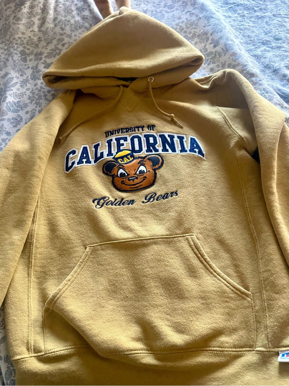 Russell Athletic Mustard Yellow Cal Golden Bears Hoodie